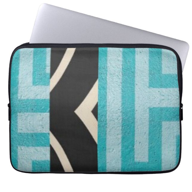 Sophisticated Luxury African Caribbean Bagagelabel Laptop Sleeve (Voorkant)