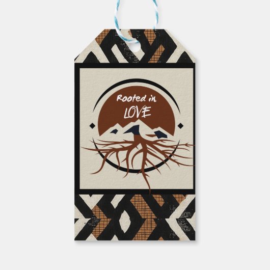 Sophisticated Luxury African Caribbean Gift Label Cadeaulabel (Achterkant)