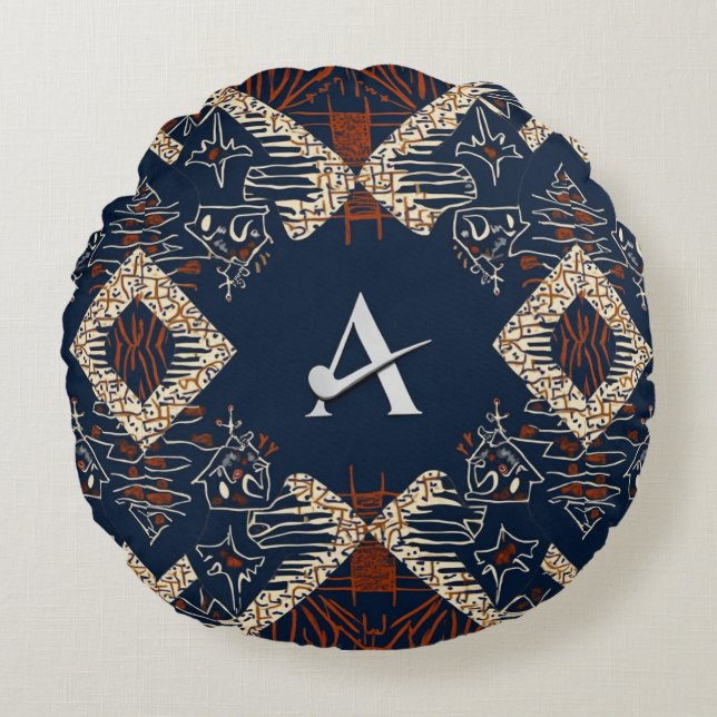 Sophisticated Luxury African Caribbean Island Rond Kussen (Voorkant)