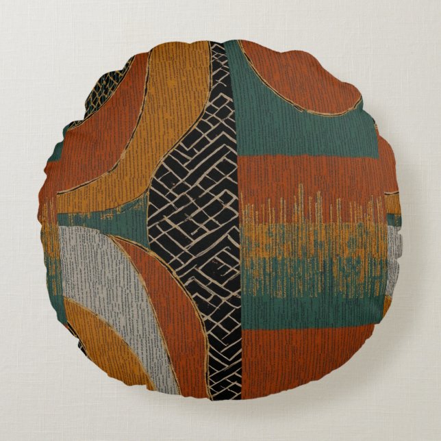 Sophisticated Luxury African Caribbean Island Rond Kussen (Voorkant)