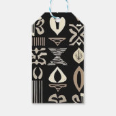 Sophisticated Luxury African Caribbean Mudcloth Cadeaulabel (Achterkant)