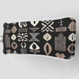 Sophisticated Luxury African Caribbean Mudcloth Golfheadcover