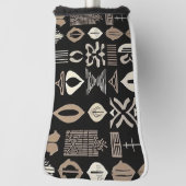Sophisticated Luxury African Caribbean Mudcloth Golfheadcover (Draai 90)