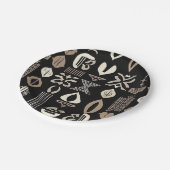 Sophisticated Luxury African Caribbean Mudcloth Papieren Bordje (Gekanteld)