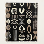 Sophisticated Luxury African Caribbean Mudcloth Planner (Voorkant)