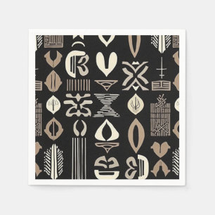 Sophisticated Luxury African Caribbean Mudcloth Servet