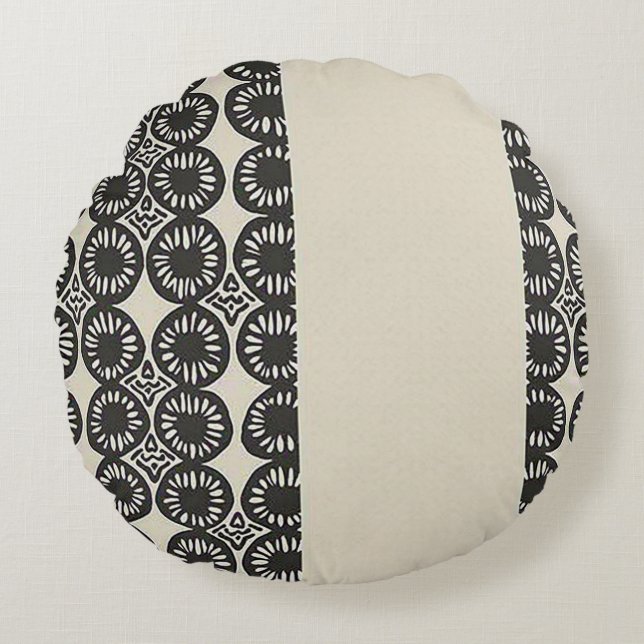 Sophisticated Luxury African Caribbean Rond Kussen (Voorkant)