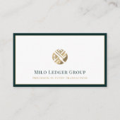 Sophisticated Luxury Gold Logo Visitekaartje (Voorkant)