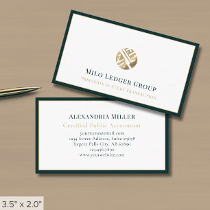 Sophisticated Luxury Gold Logo Visitekaartje