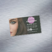 Sophisticated Makeup Artist MUA foto Magnetisch Visitekaartje (Voorbeeld)