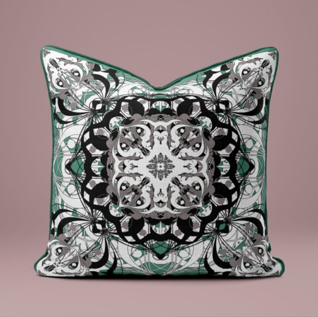 Sophisticated Mandala Sierkussen – Zwart en Wijze (Creator heeft geüpload)