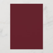 Sophisticated Maroon Minimalist Card Informatiekaartje (Achterkant)