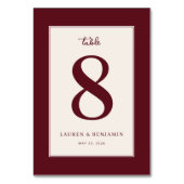 Sophisticated Maroon Number Eight Kaart (Achterkant)