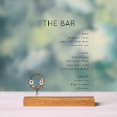 Sophisticated Minimalist Beverage Menu Acryl Bord (Neutraal)