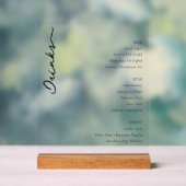 Sophisticated Minimalist Beverage Menu Acryl Bord (Neutraal)