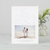 Sophisticated Minimalist Photo Elegant Script Folie Uitnodiging (Staand Voorkant)