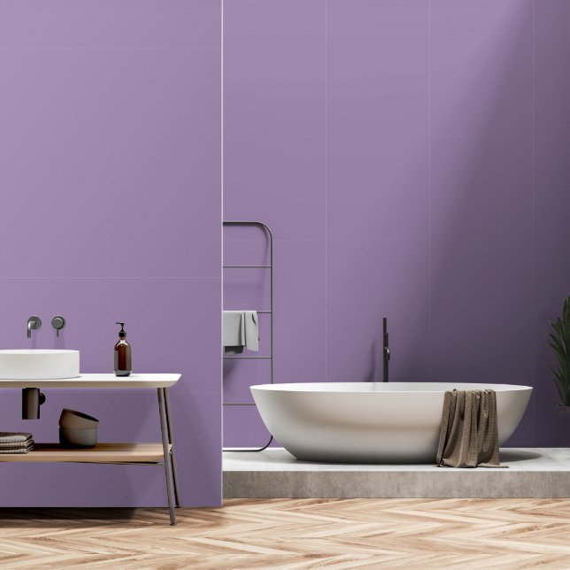 Sophisticated Minimalist Solid Violet Behang (Badkamer)