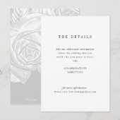 Sophisticated minimalist trouwkaart details informatiekaartje (Voorkant / Achterkant)