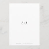 Sophisticated minimalistische trouwkaart details informatiekaartje (Achterkant)