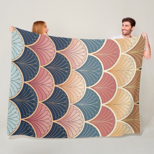 Sophisticated Modern Abstract Seamless Pattern  Fleece Deken (In situ)