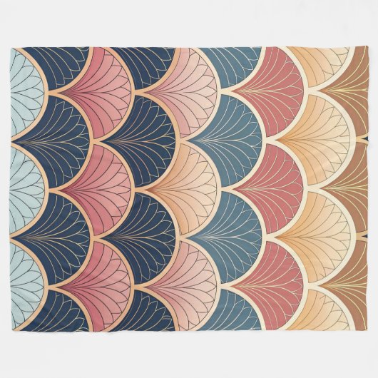 Sophisticated Modern Abstract Seamless Pattern  Fleece Deken (Voorkant (Horizontaal))