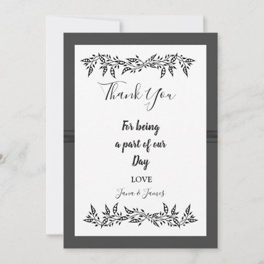 SOPHISTICATED MODERN bedankt Kaart (Voorkant)