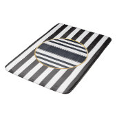 Sophisticated modern black and white Bath Mat (Gekanteld)