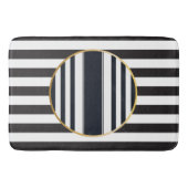 Sophisticated modern black and white Bath Mat (Voorkant)