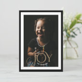 Sophisticated Modern Joy Vakantie Fotokaart Feestdagenkaart (Staand voorkant)