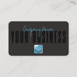 Sophisticated Modern Zwart Blauw Logo Algemeen  Visitekaartje