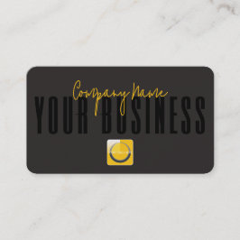 Sophisticated Modern Zwart Geel Logo Algemeen Visitekaartje
