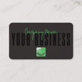 Sophisticated Modern Zwart Groen Logo Algemeen  Visitekaartje