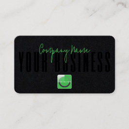 Sophisticated Modern Zwart Groen Logo Generic Visitekaartje
