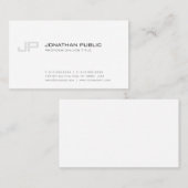 Sophisticated Monogram Plain Simple Modern Visitekaartje (Voorkant / Achterkant)