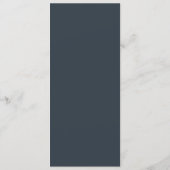 Sophisticated Navy Blue Elegant Wedding Menu (Achterkant)