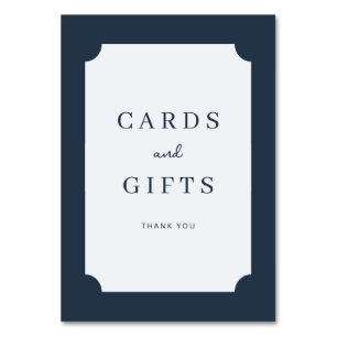 Sophisticated Navy Blue Serif Dankkaart Kaart