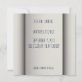 Sophisticated Navy en Gele Bloemen Bewaar de Datum Save The Date (Achterkant)