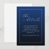 Sophisticated Navy Typographic Informatiekaartje (Voorkant / Achterkant)