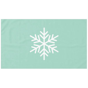 Sophisticated Nordic Snowflake op Chic Light Blauw Tafelkleed