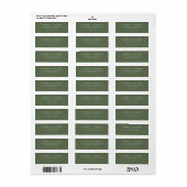 Sophisticated Olive Typographic Etiket (Full Sheet)