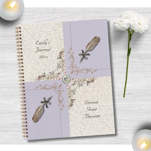 Sophisticated Pale Lavender Personal Journal Notitieboek