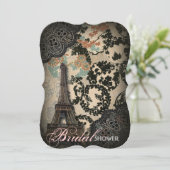 Sophisticated Paris Lace  vrijgezellenfeest Kaart (Staand voorkant)