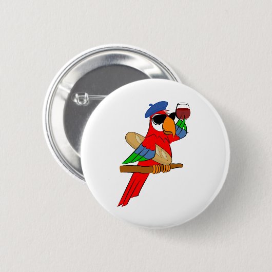 SoPHisticated Parrot-Button Ronde Button 5,7 Cm (Voorkant /achterkant)