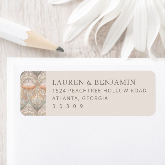 Sophisticated Pastel Floral Etiket (Insitu)