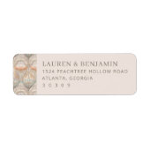 Sophisticated Pastel Floral Etiket (Voorkant)