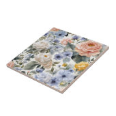 Sophisticated Pastel Rozen pioenen en anemonen Tegeltje (Zijkant)