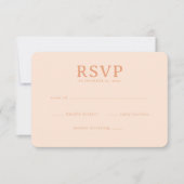 Sophisticated Peach RSVP Card (Voorkant)