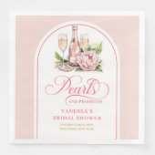 Sophisticated Pearls and Prosecco Bridal Napkins Servet (Voorkant)