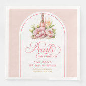 Sophisticated Personalized Blush and Gold Napkin Servet (Voorkant)