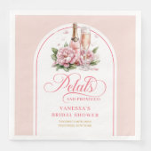 Sophisticated Petals and Prosecco Bridal Napkins Servet (Voorkant)